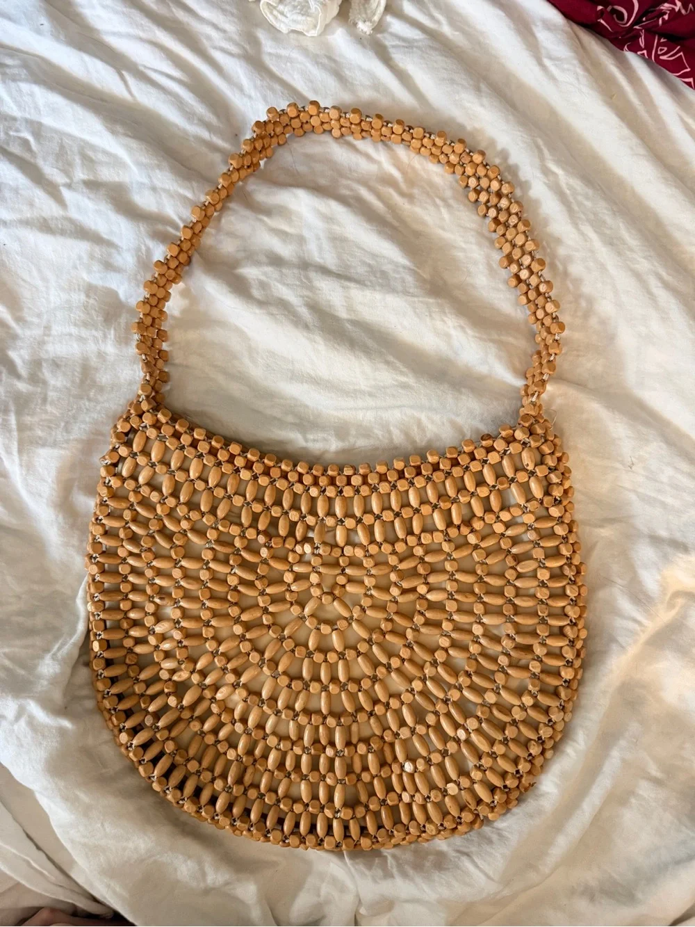 NWOT Get this Beautiful Sak Wooden Beaded Lightweight Hobo Bag at a STEAL today!
